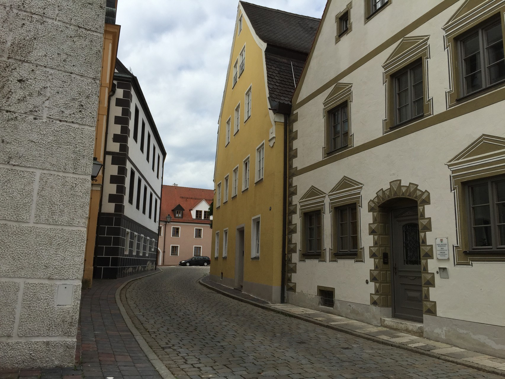 Blick auf die Ferienwohnung am Schloss